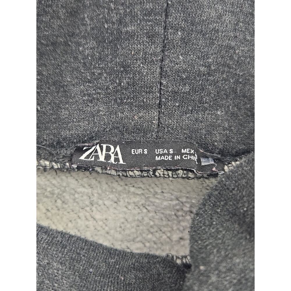 Zara | Gray, Cropped, Turtleneck Sweatshirt | Size Small - Picture 2 of 3